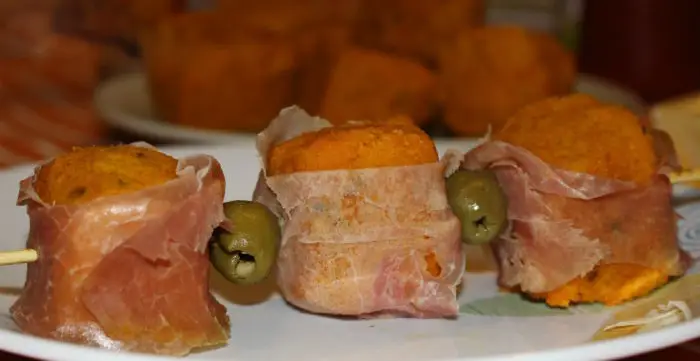 Spiedini di zucca con prosciutto crudo