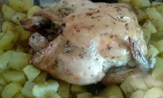 Ricetta pollo arrosto con patate